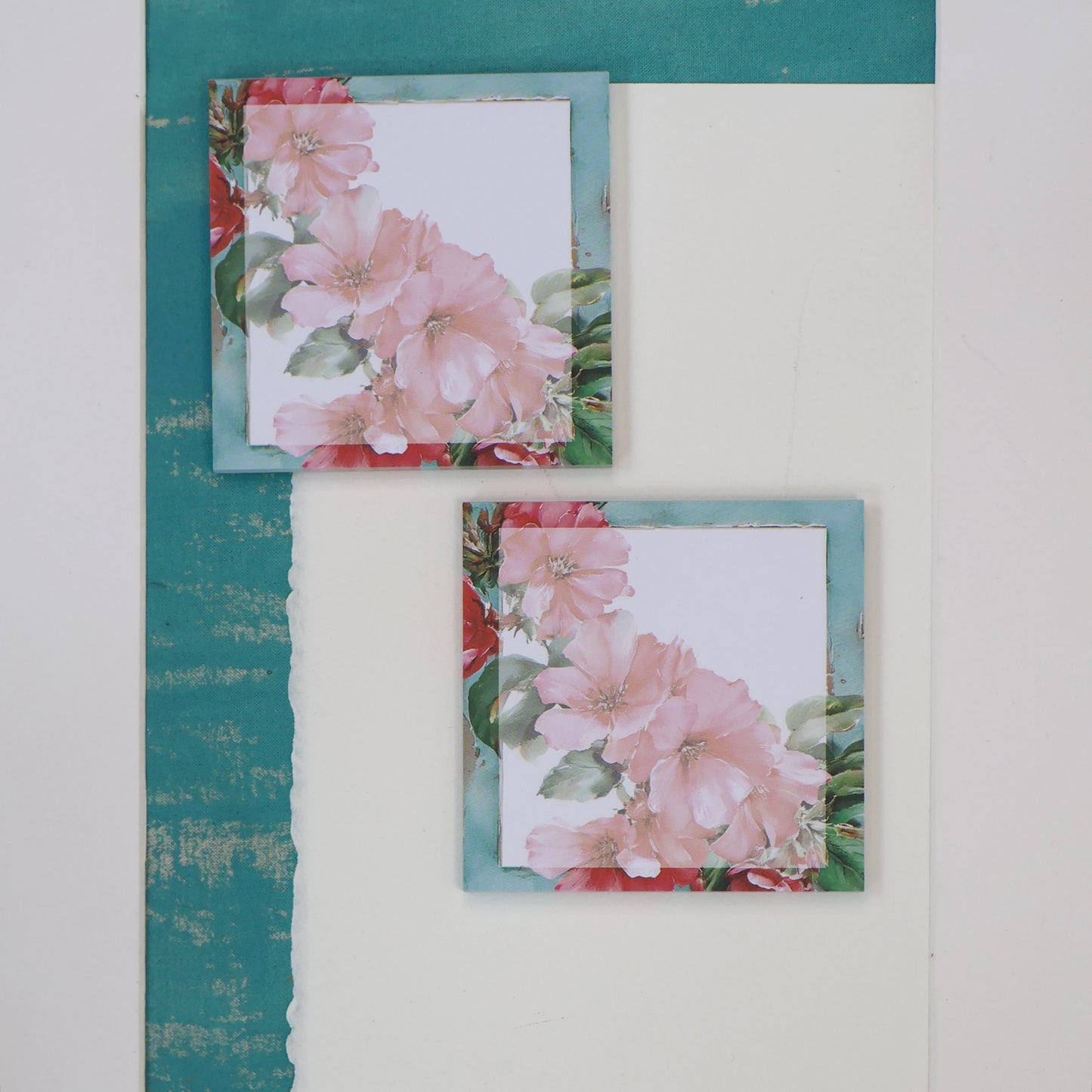 Summer Journals Square Notepad – 10x10 cm Floral Summer Stationery