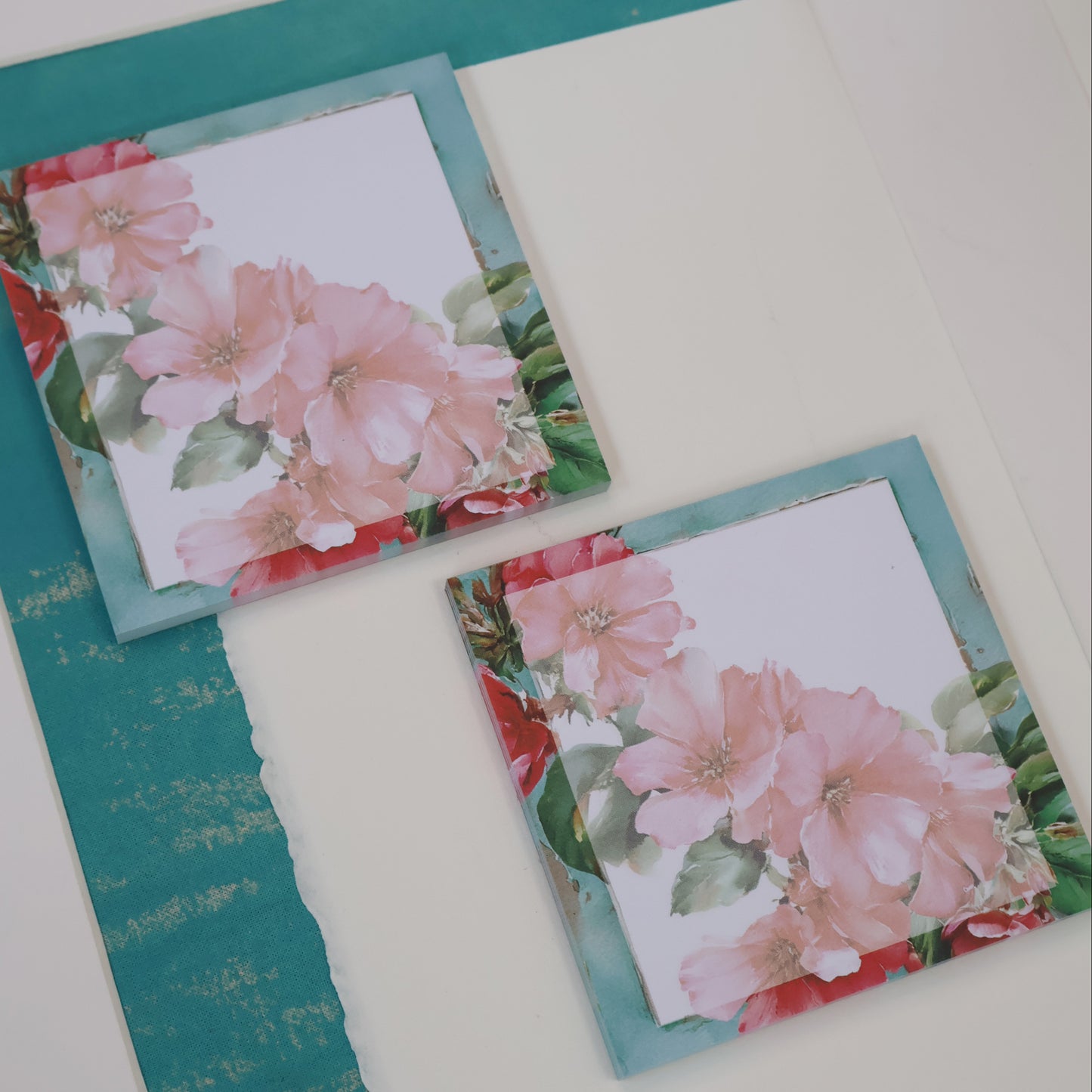 Summer Journals Square Notepad – 10x10 cm Floral Summer Stationery