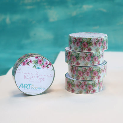 Phlox Flowers Pattern Washi Tape 15mm Floral Summer Washi Tape