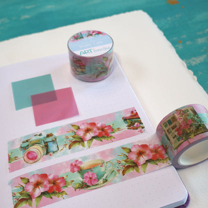 Summer Journals Washi Tape 30mm Floral Bookish Washi Tape