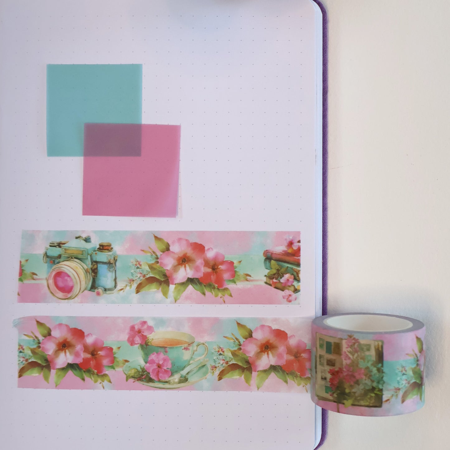 Summer Journals Washi Tape 30mm Floral Bookish Washi Tape