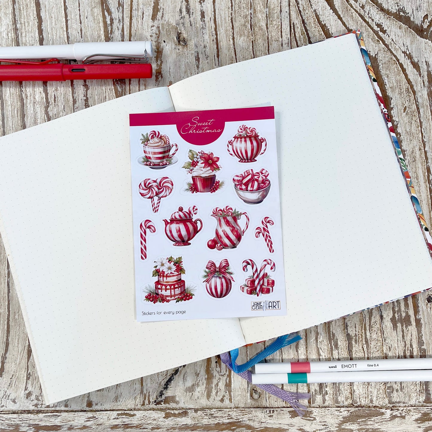 Kerst snoep planner stickers