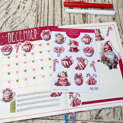 Kerst snoep planner stickers