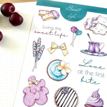 Sweets bujo stickers Cute planner sticker set