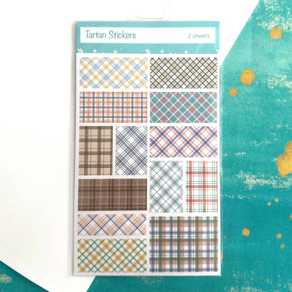 Tartan Stickers Set of 2 Sheets