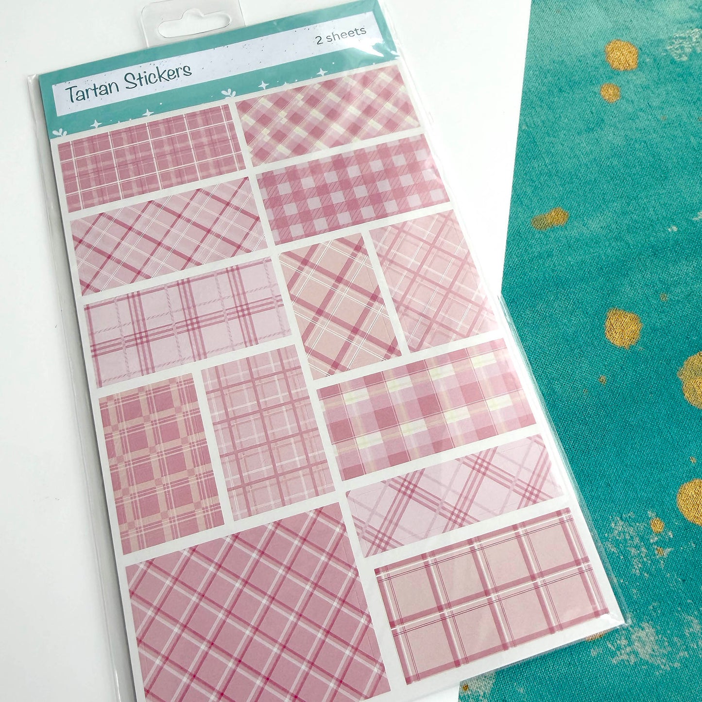 Tartan Stickers Set of 2 Sheets