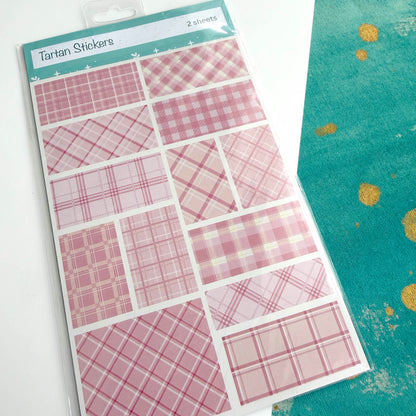Tartan Stickers Set of 2 Sheets