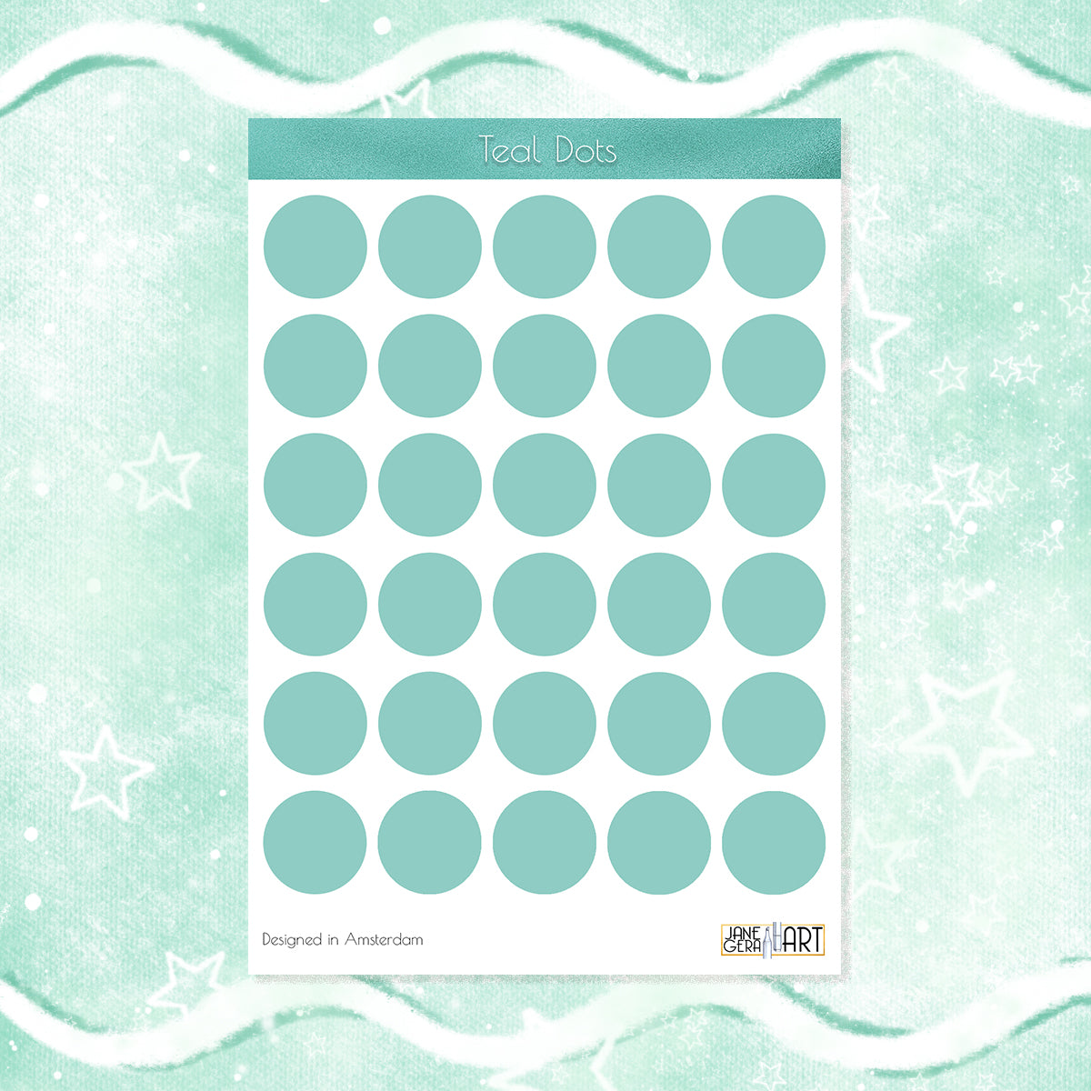 Single color dots stickers