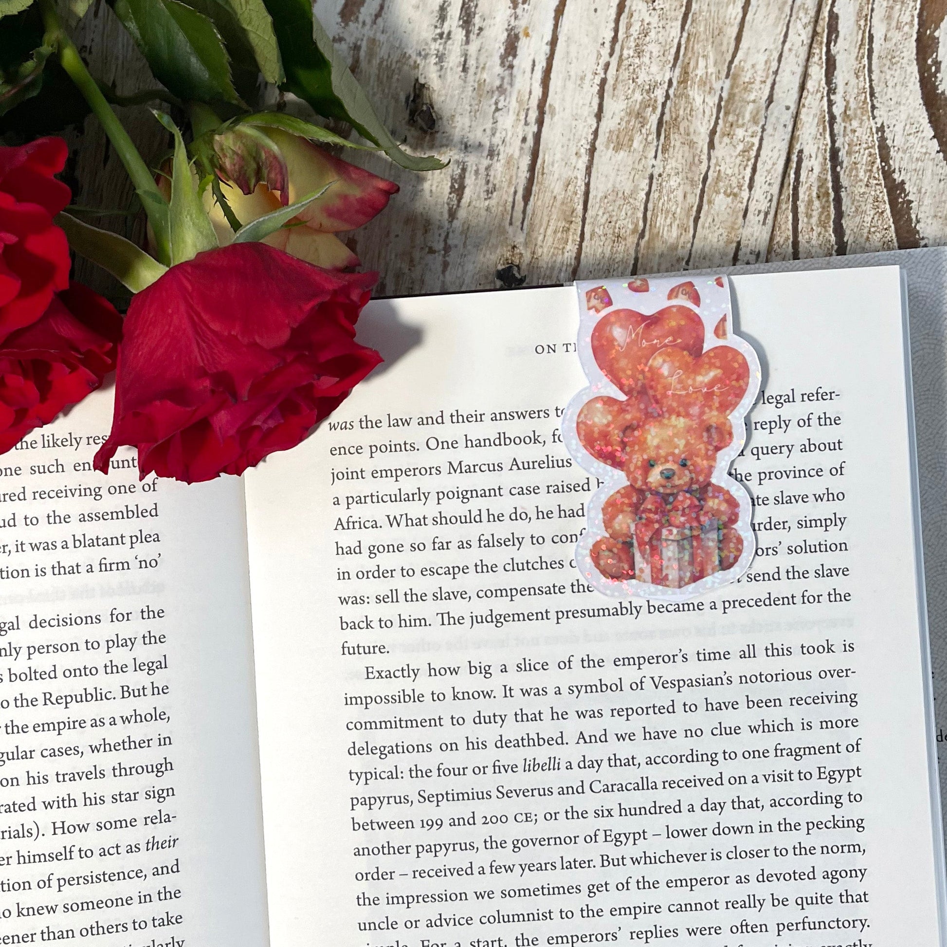 Teddy Bear magnetic bookmark Valentine's Day bookmark