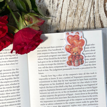 Teddy Bear magnetic bookmark Valentine's Day bookmark