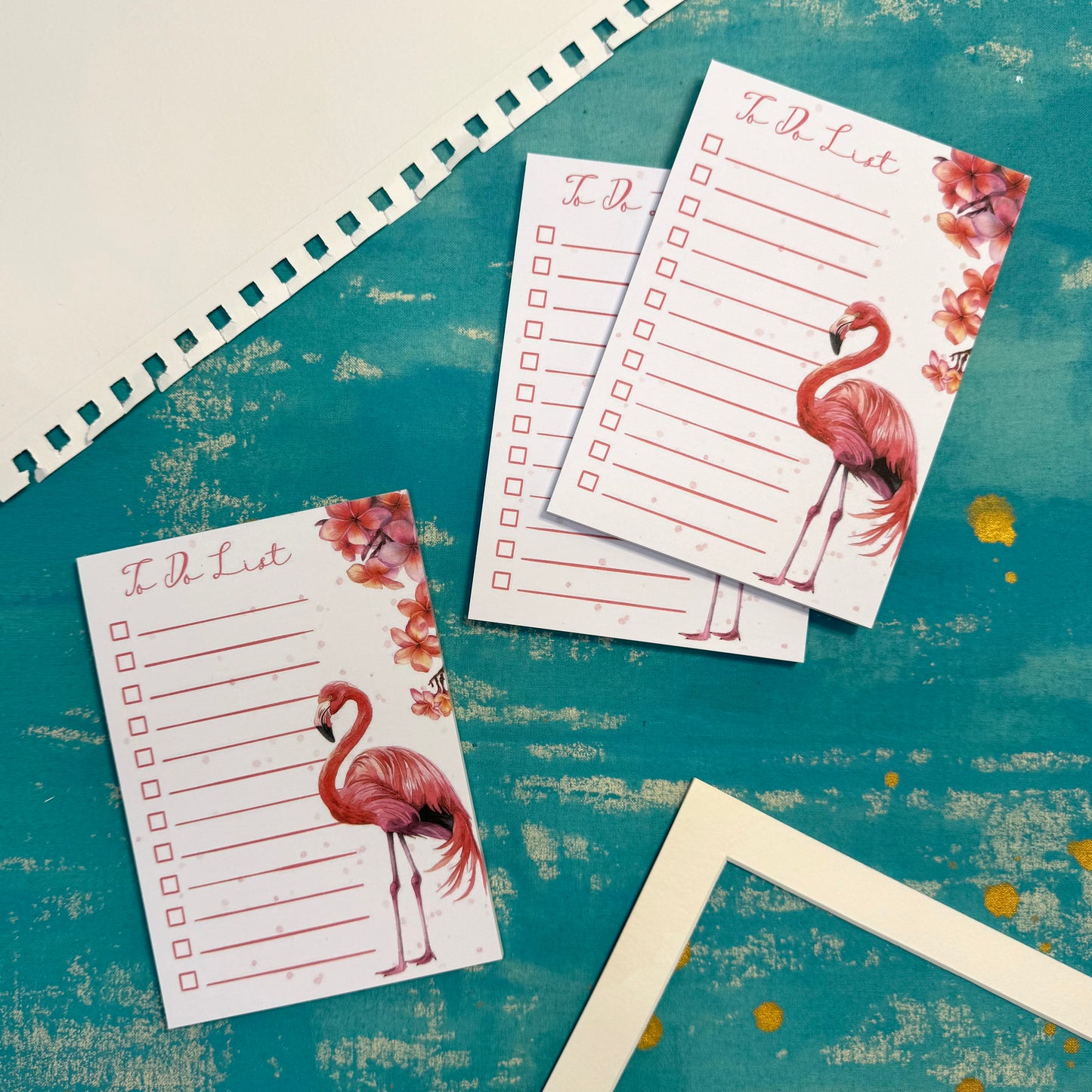 Pink Flamingo To-Do list A6 Notepad – Aesthetic Stationery for Journaling, Planning