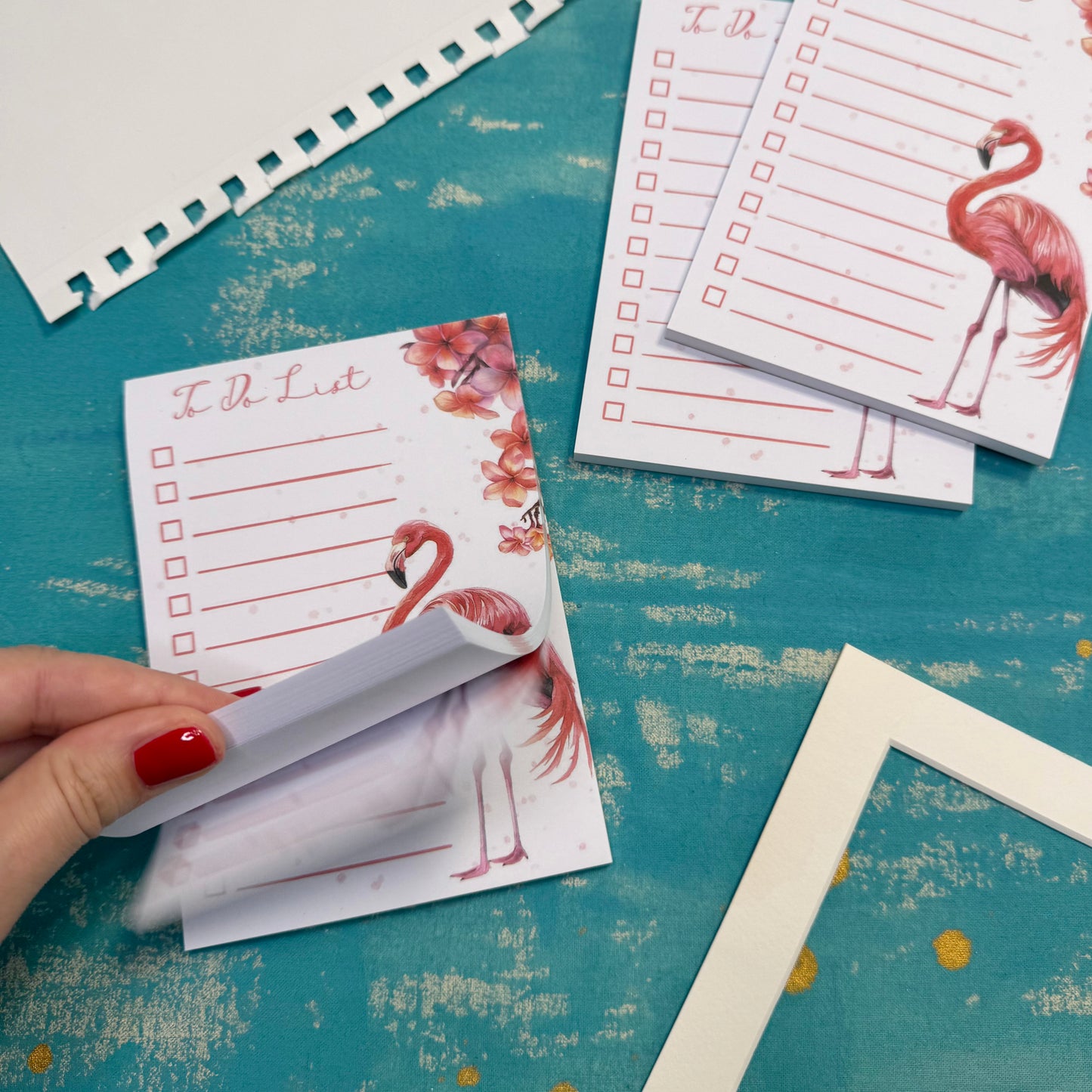 Pink Flamingo To-Do list A6 Notepad – Aesthetic Stationery for Journaling, Planning