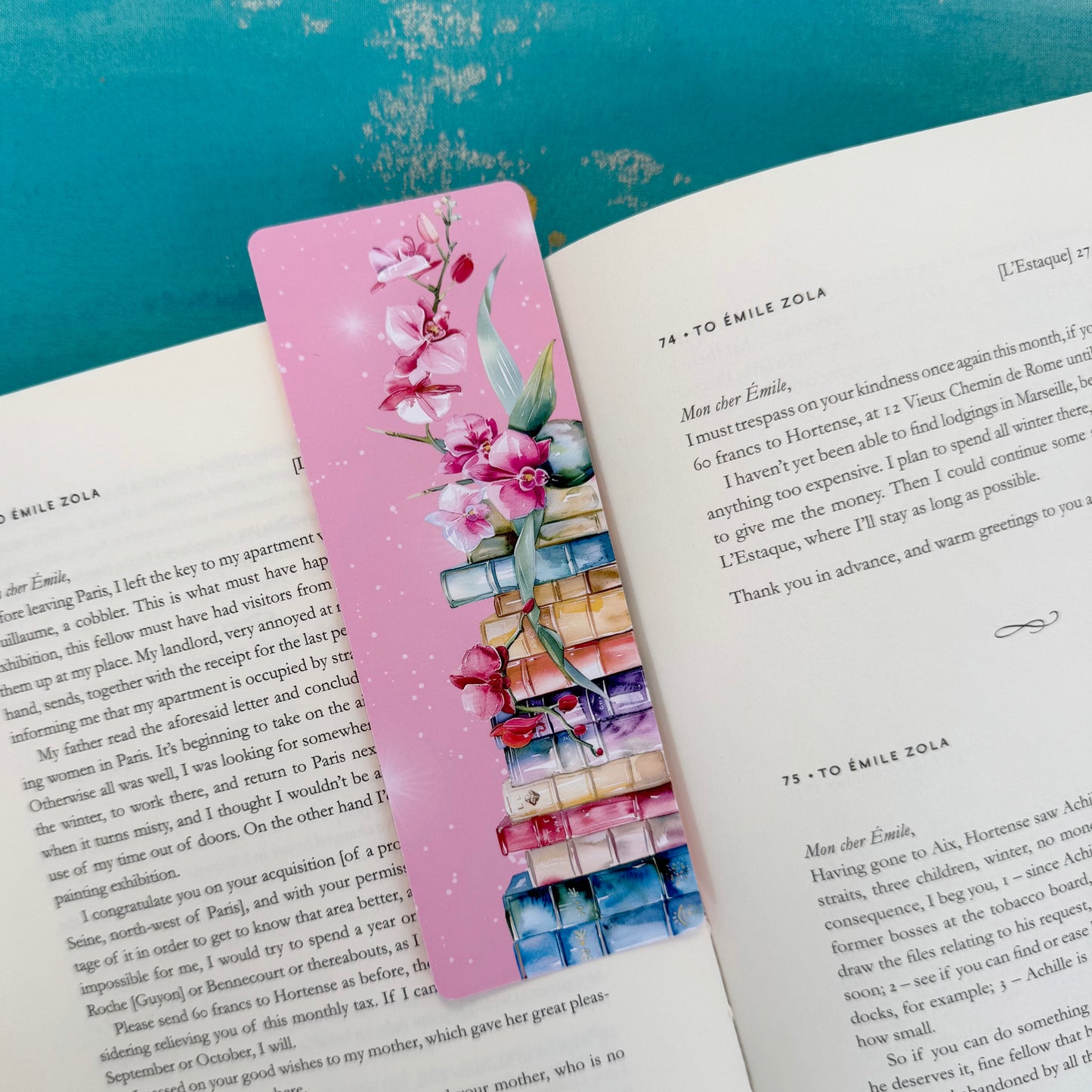 Tropical Bookshelf Classic Bookmark – Elegant Paper Bookmark for Book Lovers