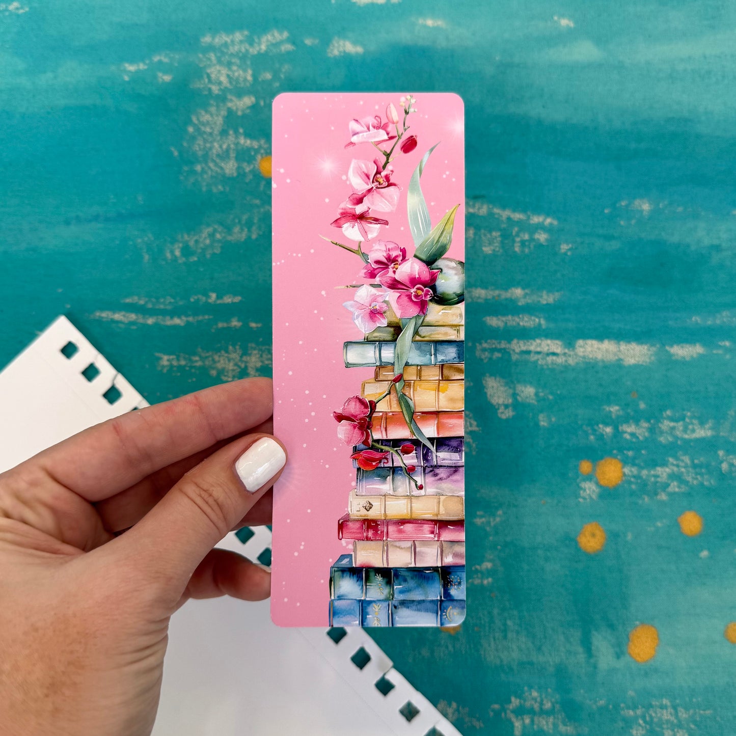Tropical Bookshelf Classic Bookmark – Elegant Paper Bookmark for Book Lovers