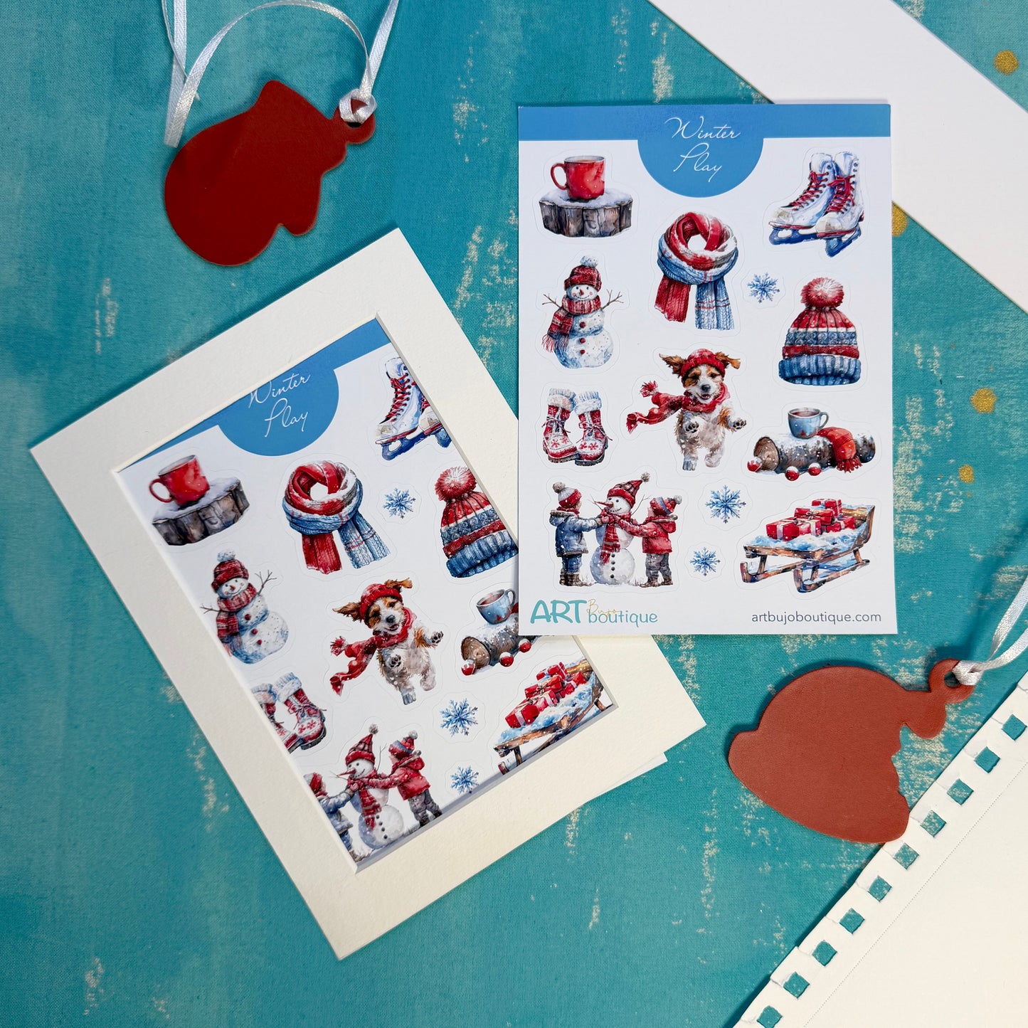 Winter Play Decorative Sticker Sheet