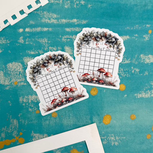 Woodland Whimsy Blank Calendar Stickers | Forest-Inspired Planner Set