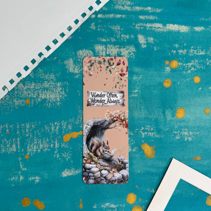 Wander Often Wonder Always Bookmark – Inspirational Quote Autumn Bookmark