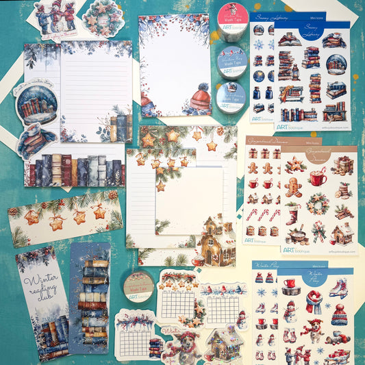 Full WINTER Collection Bundle | 120€ Worth of Stickers, Washi, Notepads, Bookmarks & More