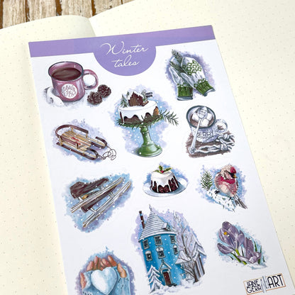 Winter tale decorative stickers