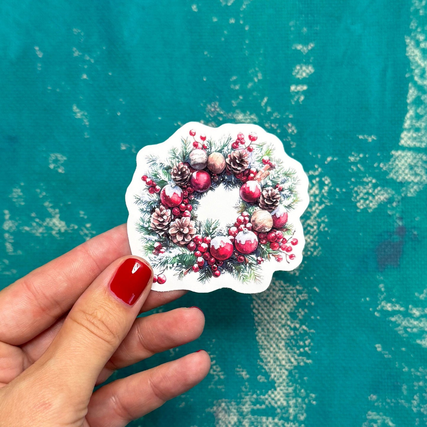 Winter Wreath vinyl sticker