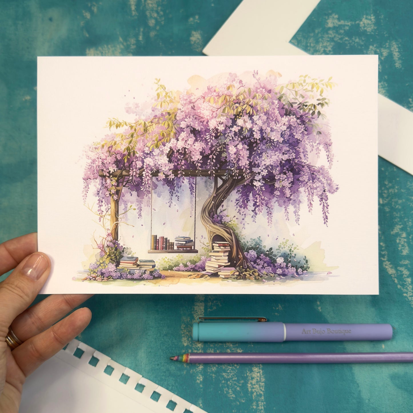 Wisteria Garden - Beautiful Art Print for Gifting & Collecting