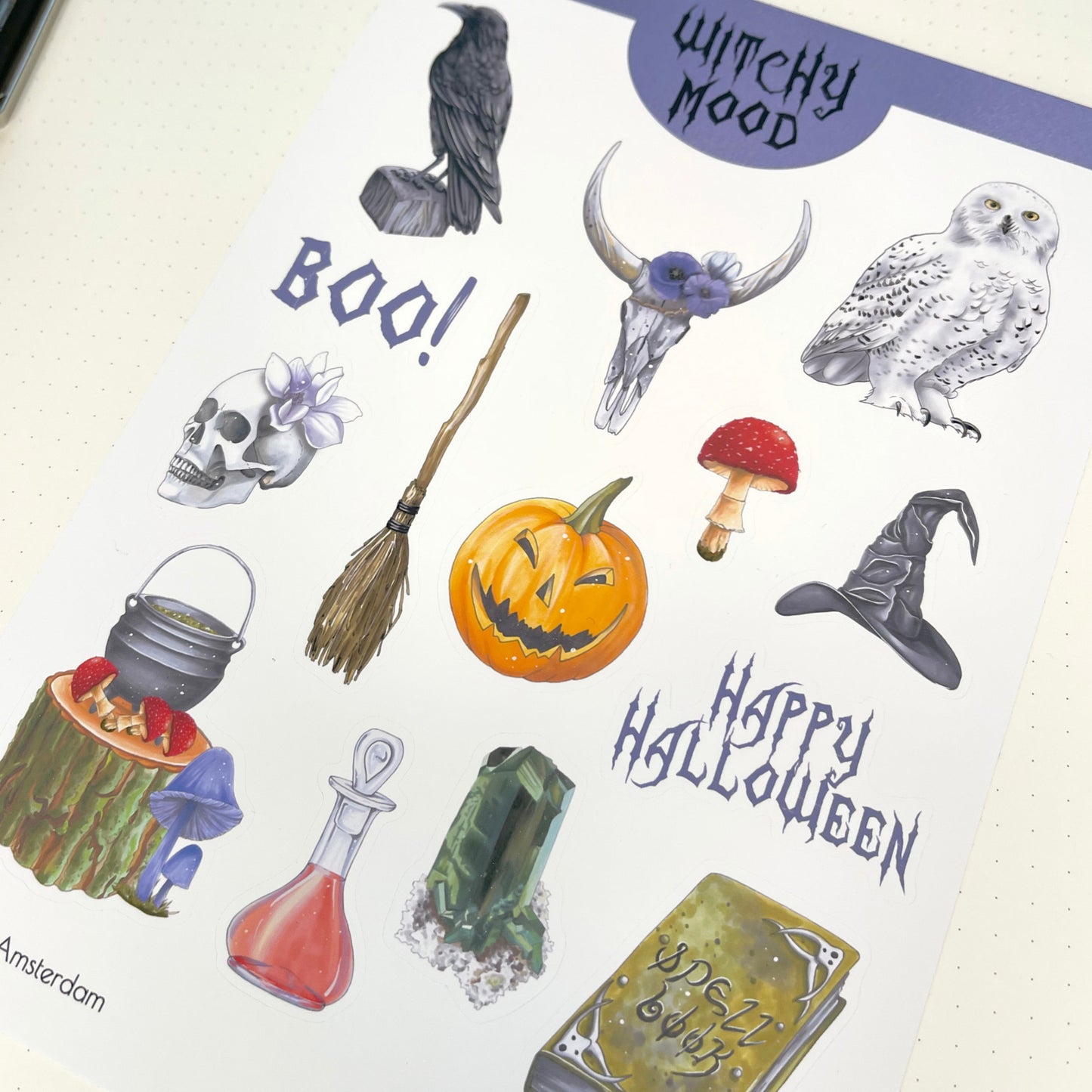 Witchy-stickers Halloween-plannerstickers