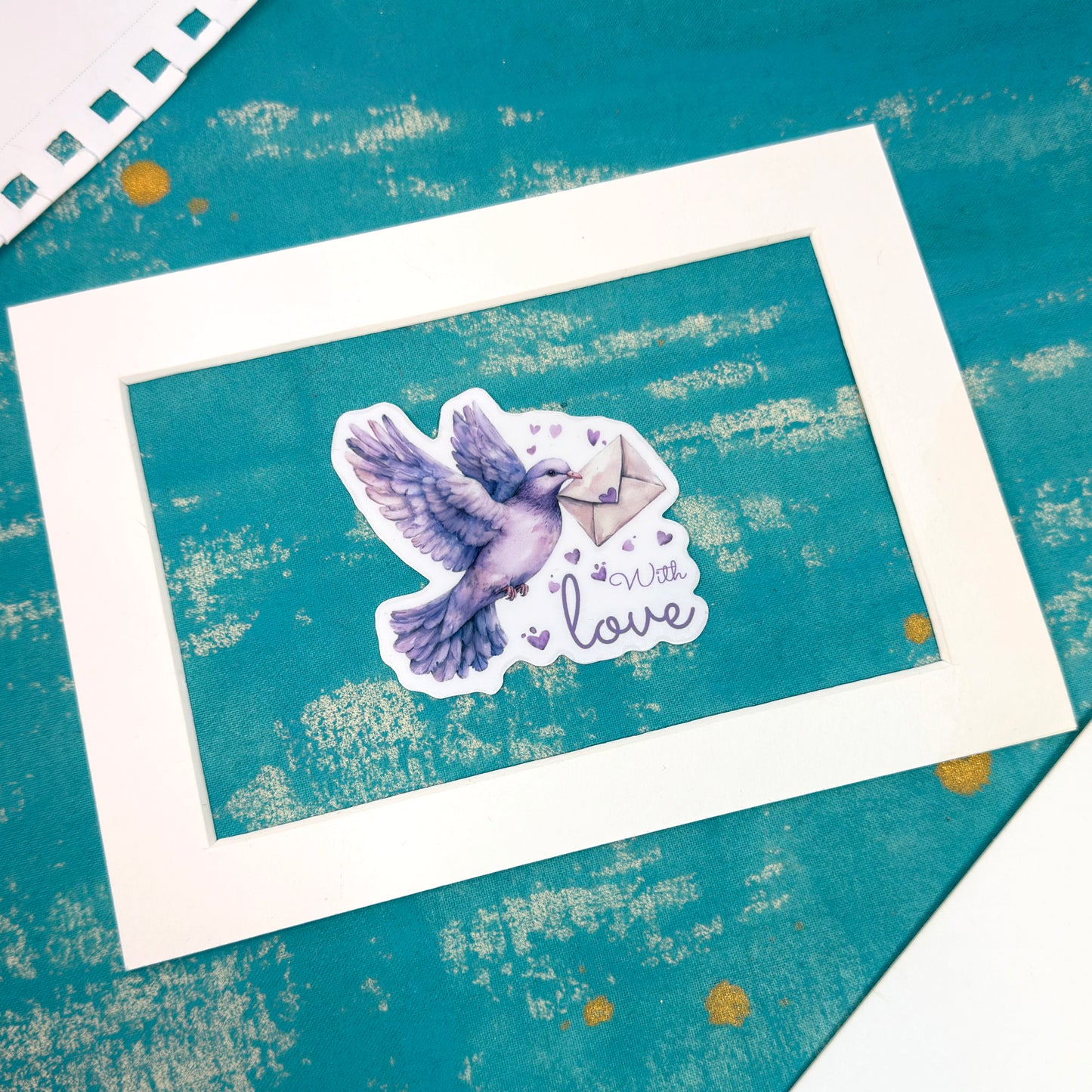 With Love Vinyl Sticker Romantic Valentine's Day Design