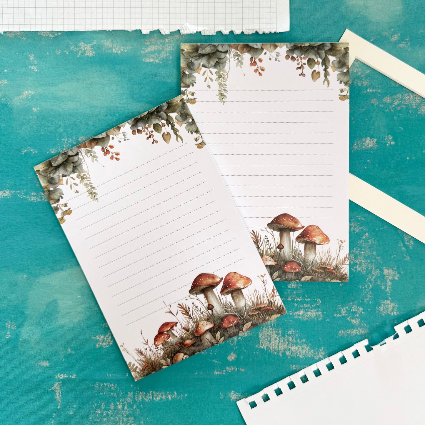 Woodland Whimsy A5 Lined Notepad – Forest-Inspired Autumn Stationery