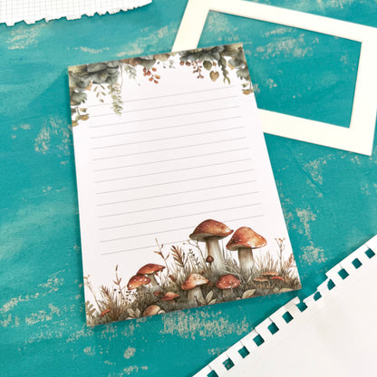 Woodland Whimsy A5 Lined Notepad – Forest-Inspired Autumn Stationery