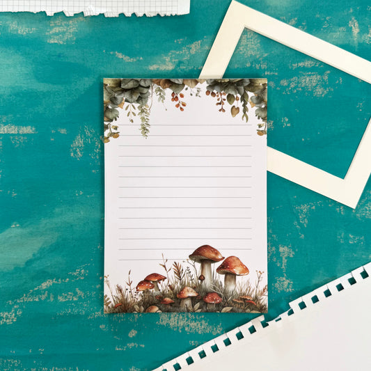 Woodland Whimsy A5 Lined Notepad – Forest-Inspired Autumn Stationery