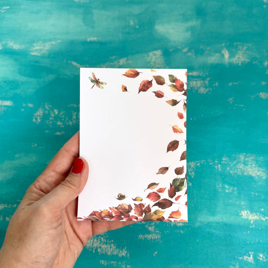 Woodland Whimsy A6 Notepad – Compact Autumn Writing Pad