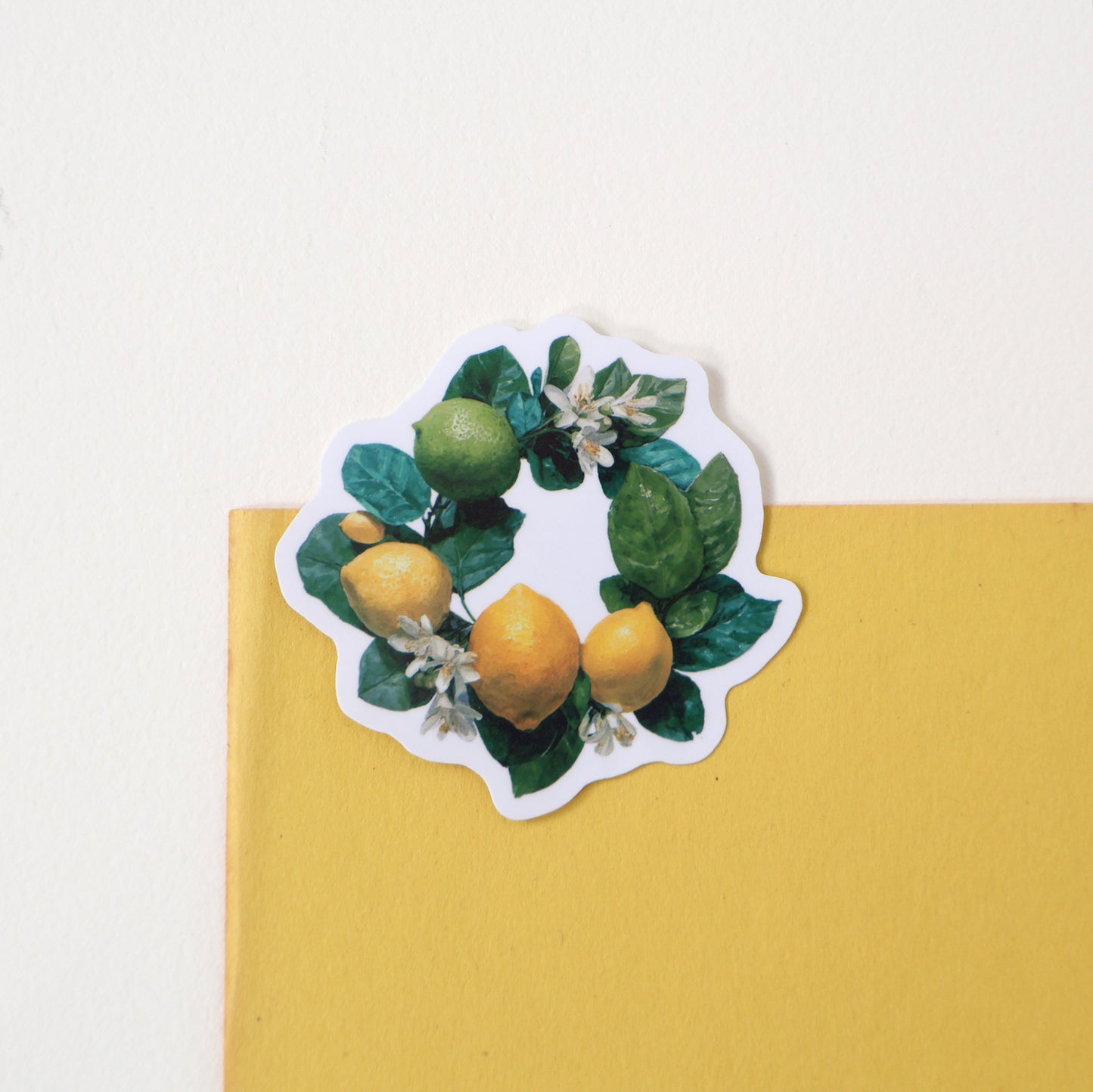 Lemon Wreath Summer Vinyl Sticker