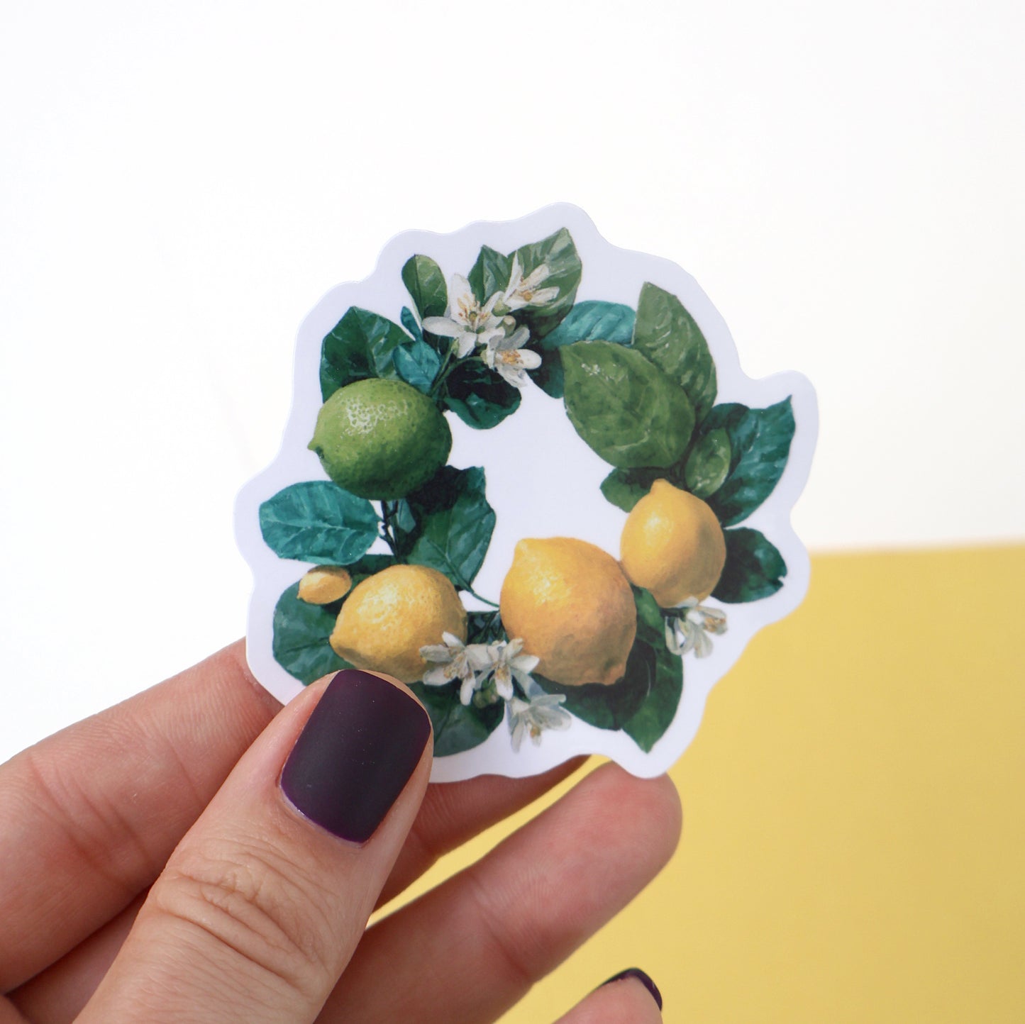 Lemon Wreath Summer Vinyl Sticker