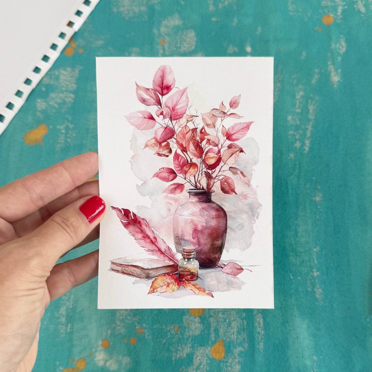 Autumn Writing Postcard – Cozy Fall Pen Pal Stationery for Writers