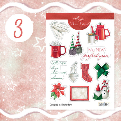 Christmas planner stickers Winter sticker set