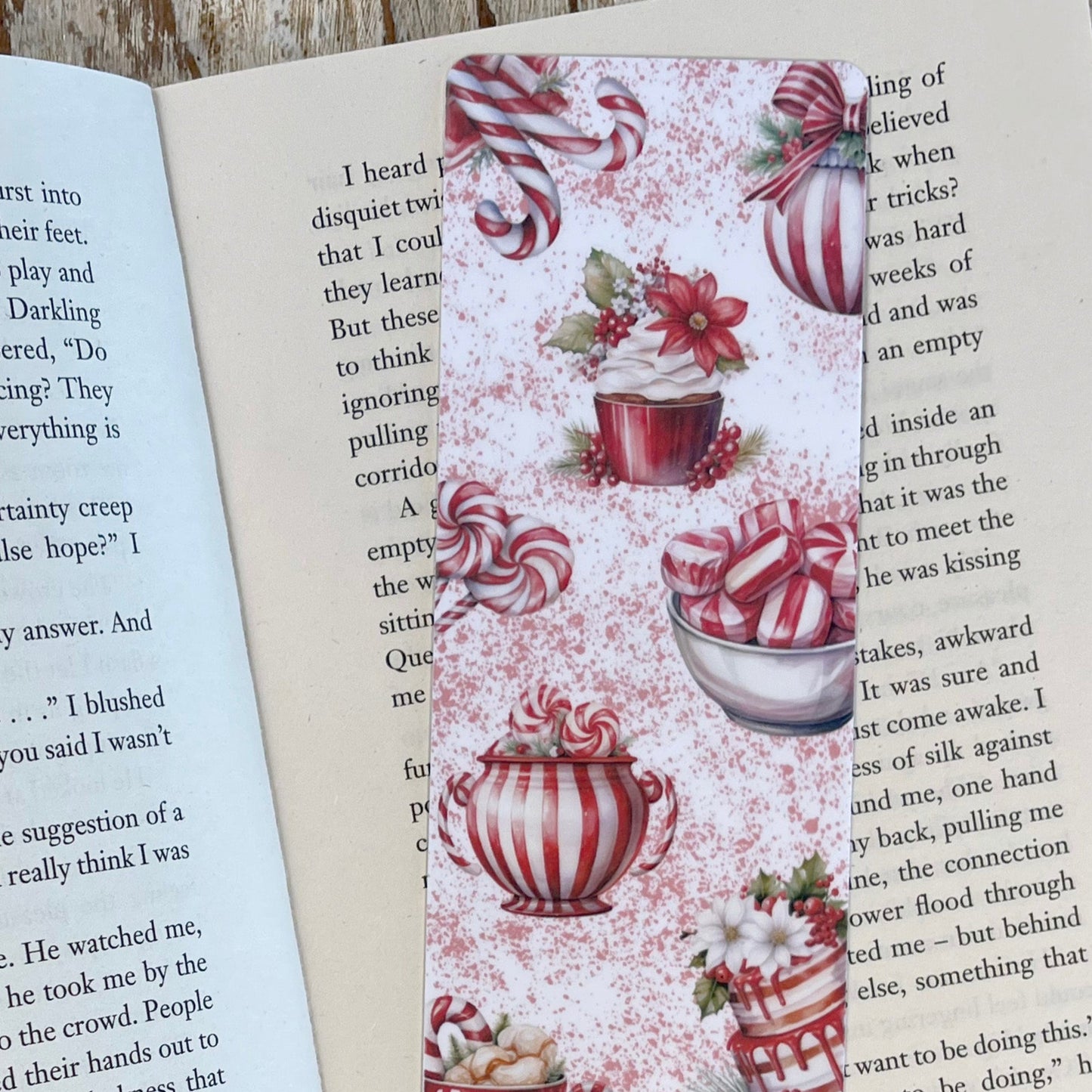 christmas bookmark with candies