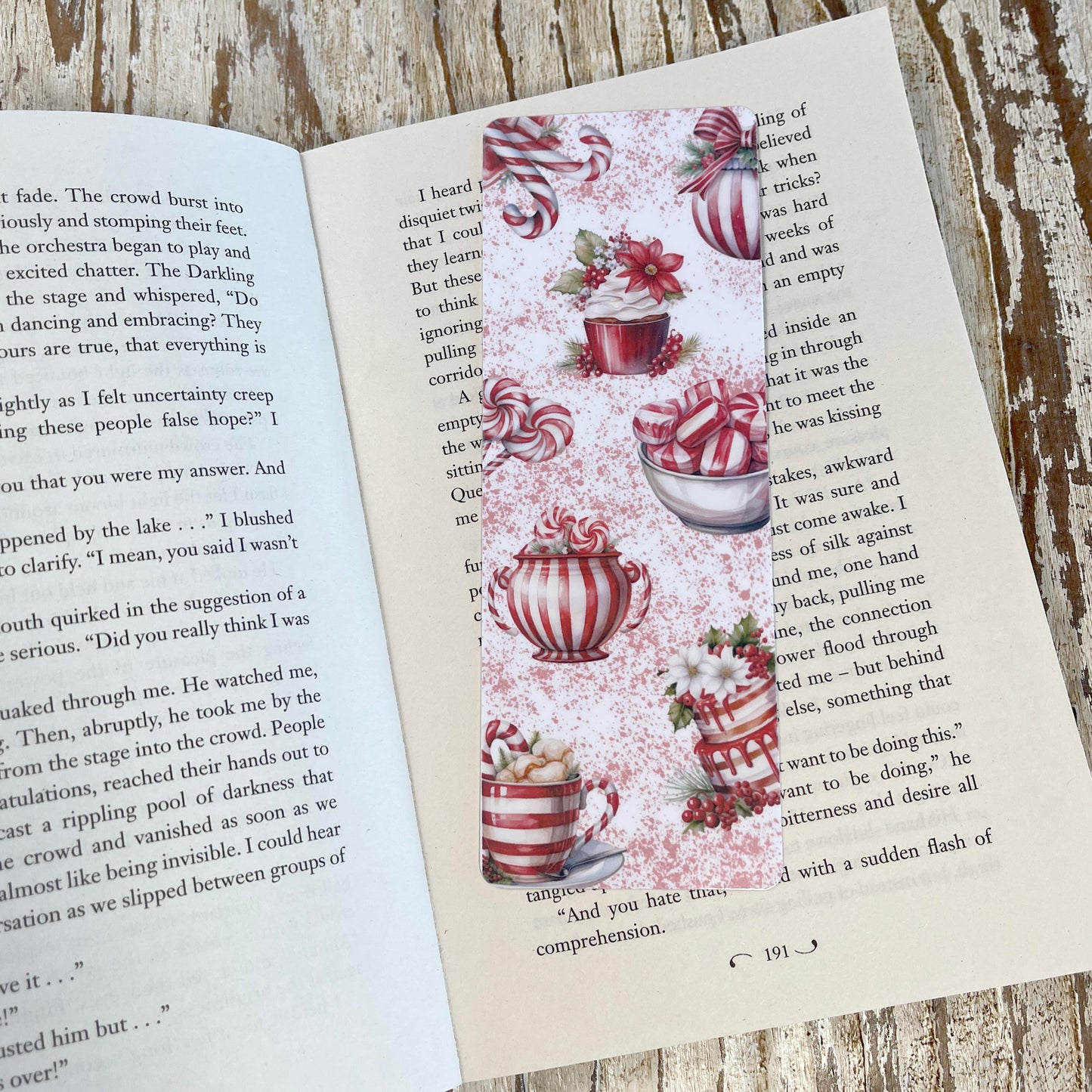 christmas bookmark with candies