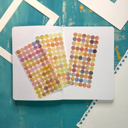Watercolor Dots Stickers Set of 3 Sheets