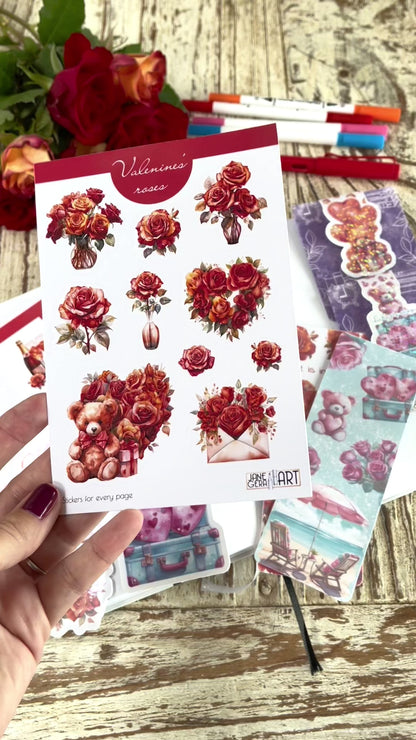 Valentine's Day planner stickers