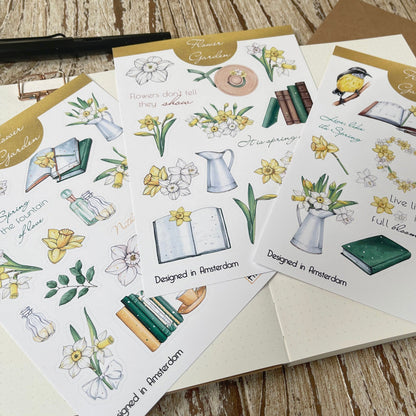 Narcissen bloem planner stickers