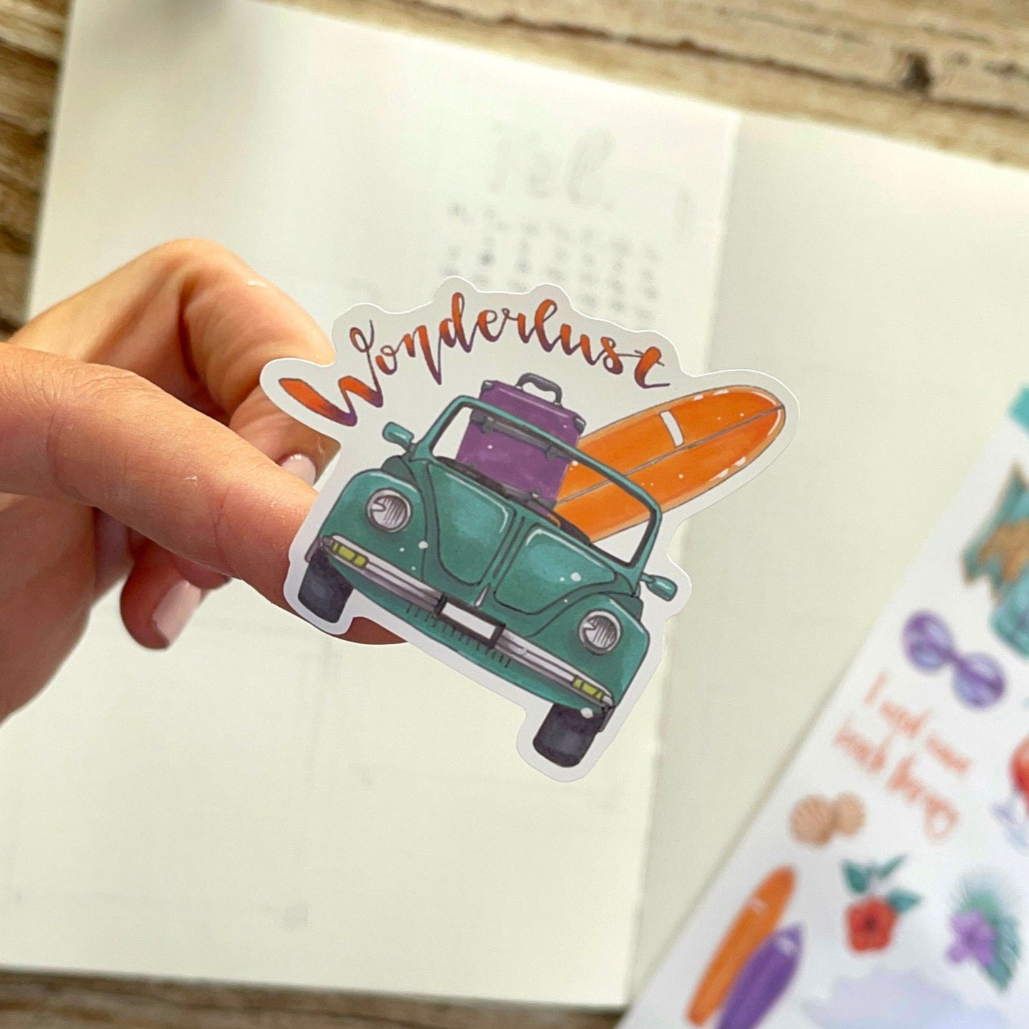 Tropische vakantie sticker set