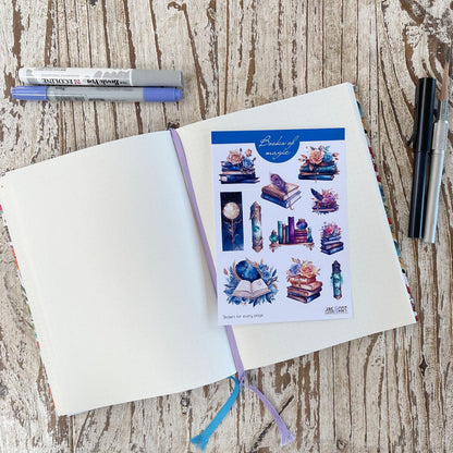 Magic books planner stickers